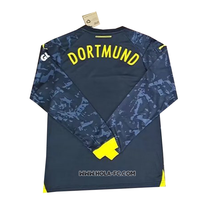 Camiseta Segunda Borussia Dortmund 2023-2024 Manga Larga